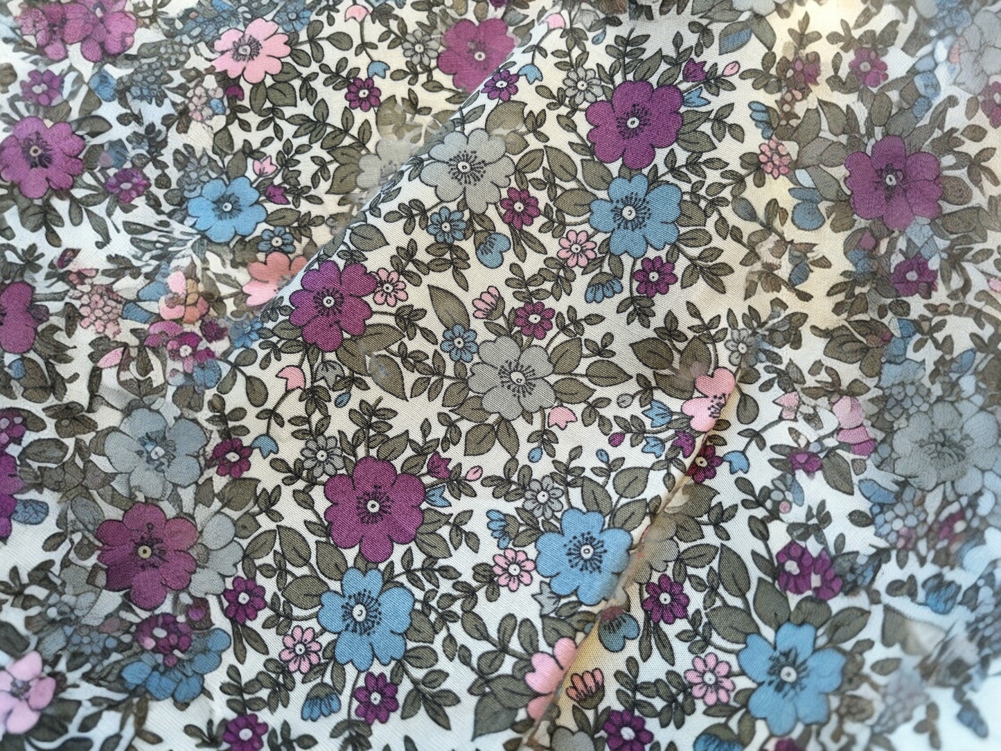 Stylish and Pretty Floral Dog Lead in Purple Pink and Blue Matching Lead available