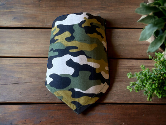 Dog bandana in Camouflage design  - Green