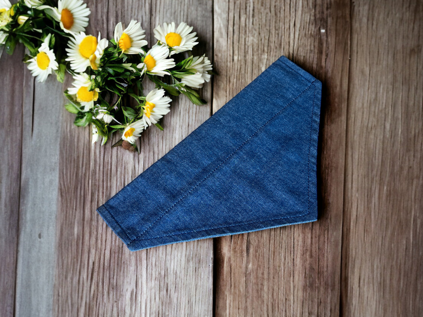 Dog bandana in Blue Denim design