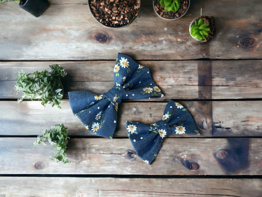 Dog Bow Tie - Trendy Daisy Denim