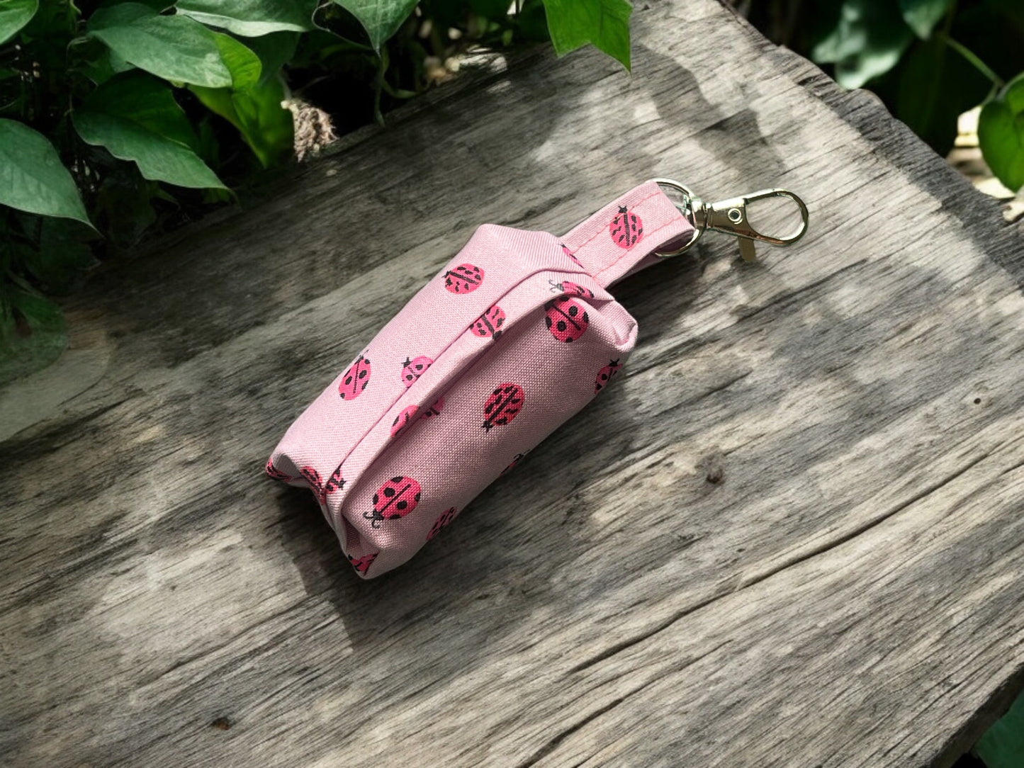 Dog Bow Tie in a beautiful Ladybird design - Pink